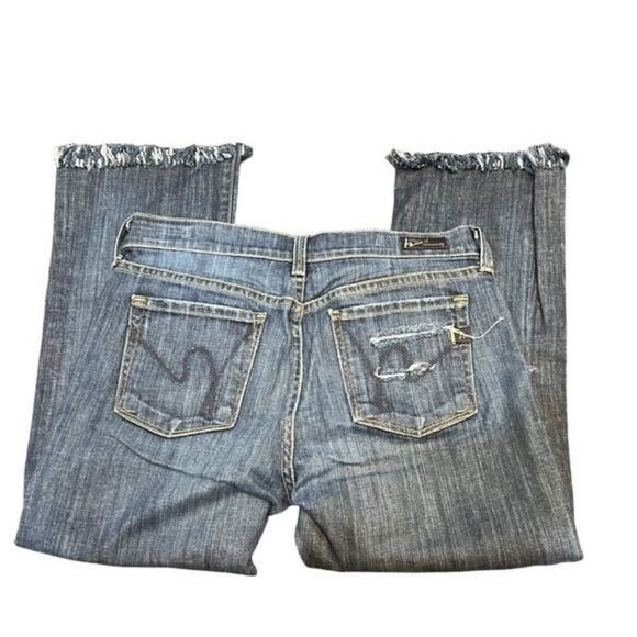 Citizens of Humanity COH Kelly Stretch Distressed Cropped Jeans Size 25 - Picture 3 of 4